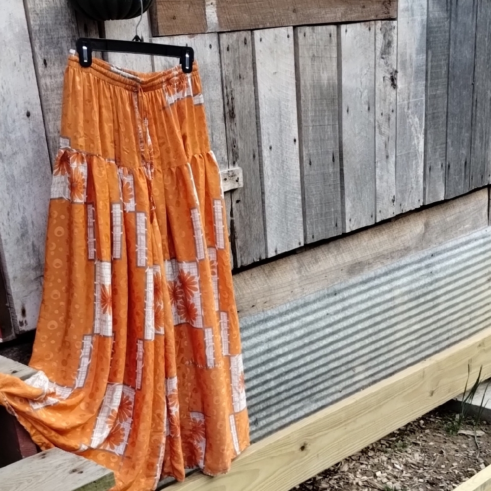 Palazzo Pant By Kantha Bae In Silk